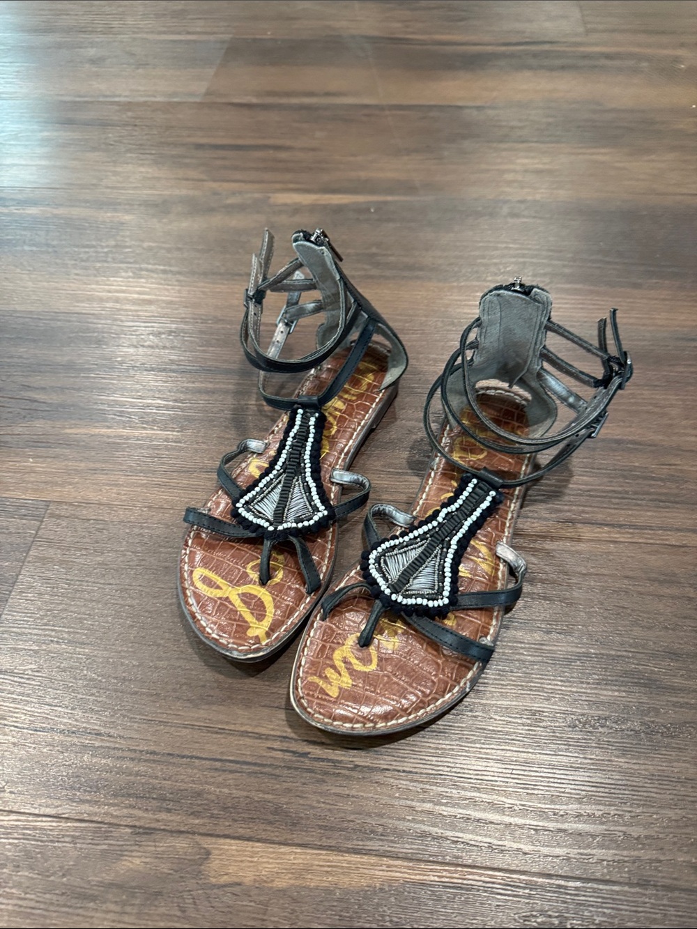 Sam Edelman Boho Beaded Gladiator Sandals Women's 7.5